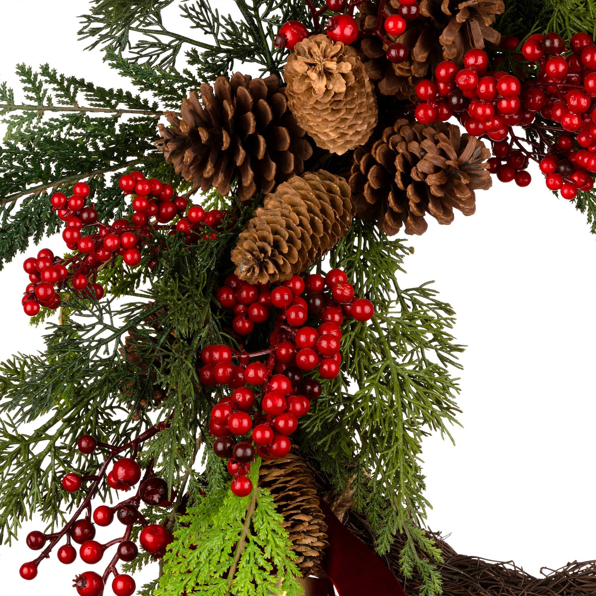 24" Christmas Joy Chimes Wreath